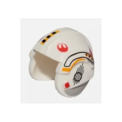 LEGO - Minifig, Helmet Rebel Pilot w/ Red Rebel Logo, Black