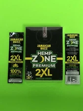 FREE GIFTS🎁Hemp🍁Zone 2XL Jamaican Buzz 50 Natural Organic Rolling Papers🔥💨♨️