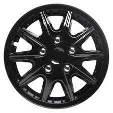 Top Tech 580412BLACK 4x Revolution 15" Wheel Hub Caps Gloss Black Secure Stylish