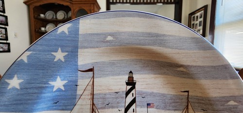 America the Beautiful Salad Plate 8" Sailboat Sakura Warren Kimble Stoneware ! - Picture 9 of 16