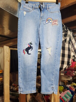 Girls Gapkids Patched Jeans Size 10