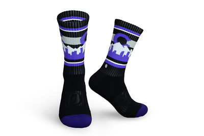 Skyline Herren Denver Ballpark Sportsocke Bis Zur Wadenmitte Schwarz Lila OSFM
