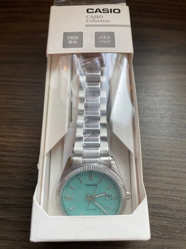CASIO COLLECTION MTP-1302D-2A2JF Turquoise Blue Men's Watch - Picture 3 of 3