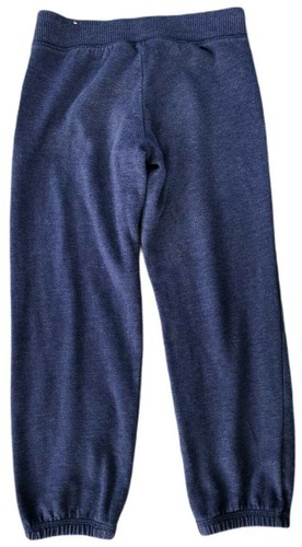 Justice Girls 6 Blue Sweat Pants Spellout Glitter Elastic Hem Drawstring flaw - Picture 5 of 7