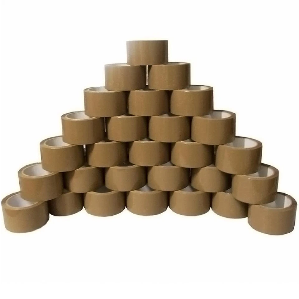 STIKKY TAPE Packaging Tape Brown Clear 48mm x 66m Strong Stikky Cellotape Packaging