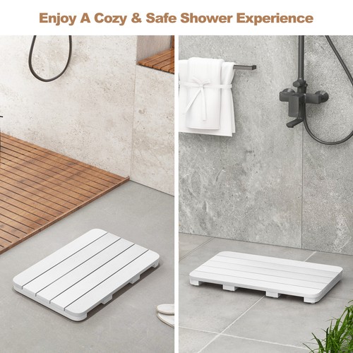 Bath Mat for Shower Waterproof Spa Floor Mat w/ Slatted Design for Bathtub - 第 6/10 張圖片