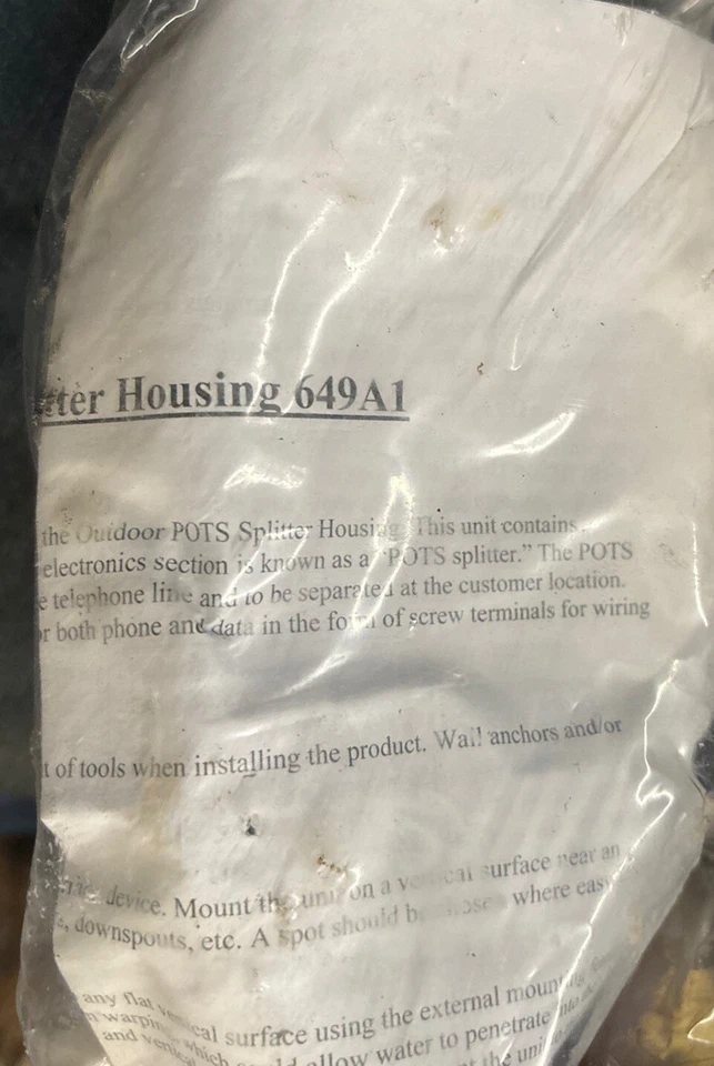 649A1-49 Outdoor XDSL Pots Splitter Suttle New Fast Safe Shipping - Image 3 of 3