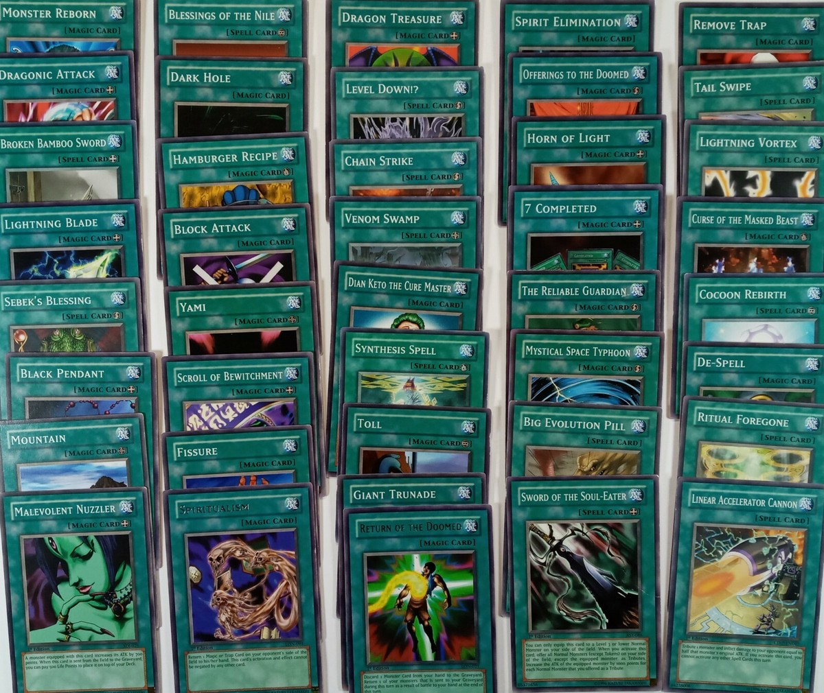 Yu-Gi-Oh! 1st Edition Magic/Spell Cards - (41-CARD LOT) (1996, Konami)