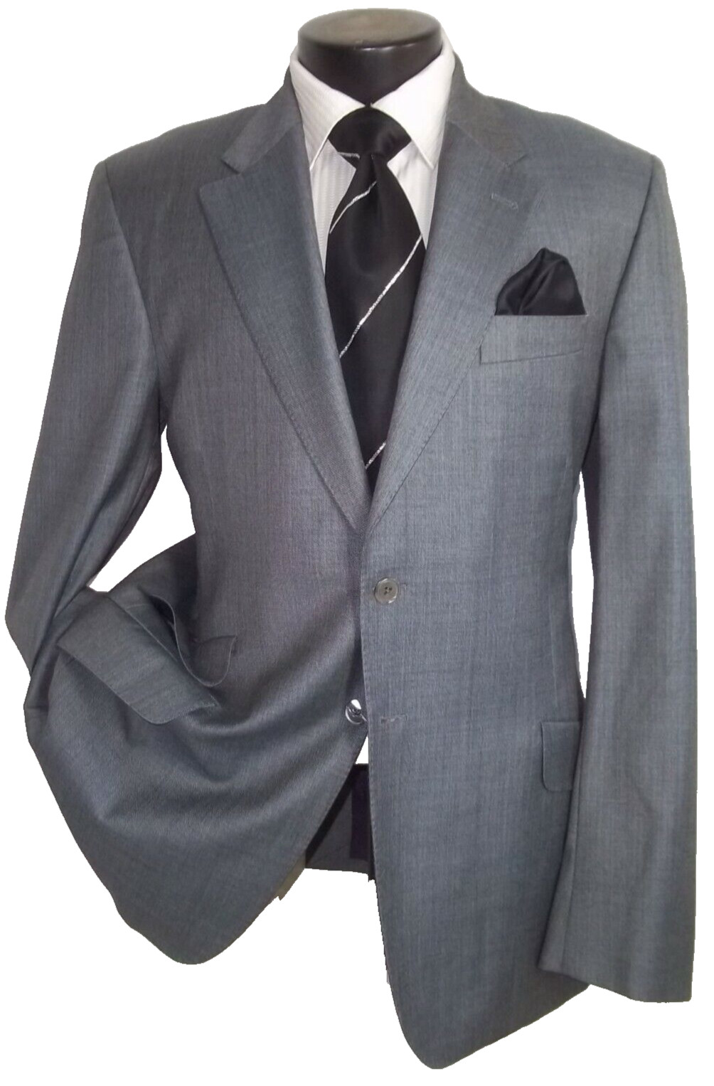 Paul Smith London Solid Gray 2Button Center Vent … - image 3