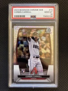 Corbin Carroll RC 2023 Bowman Chrome Mega Box #73 Mojo Refractor PSA 10 Rookie