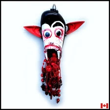 Art Assemblage Sculpture Painting Mixed Media Dracula Transilvania Bat Vampire