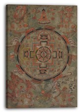 Kunstdruck 19. Jahrhundert - Buddha von Bodhisattvas umgeben