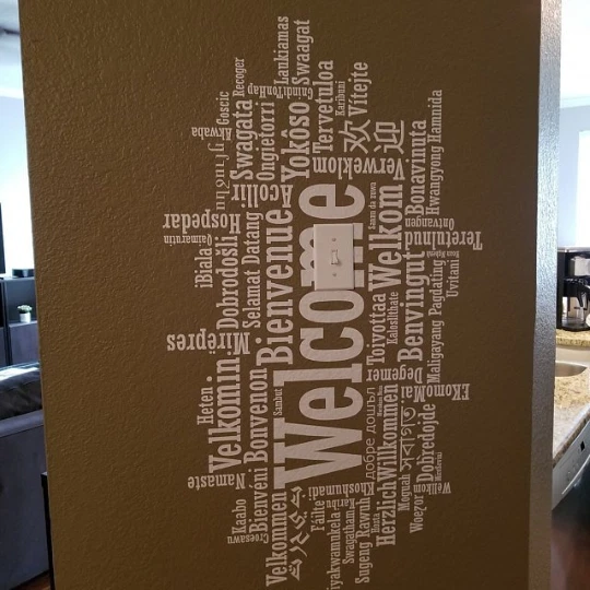 欢迎语言标志欢迎墙贴花贴纸多种语言 se142 — 第 4/4 张图片