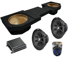 Kicker Dodge Ram 2002 - 2018 43C124 12" Sub, 1600W Amp - Refurbished & Sub Box