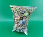 Vintage Murano Glass Millefiori Art Glass Vase Colorful Decorative Home Decor