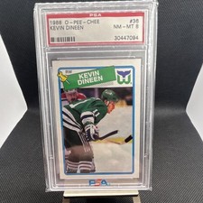 O-Pee-Chee 1988-89 Kevin Dineen #36 Hartford Whalers PSA 8 NM-MT
