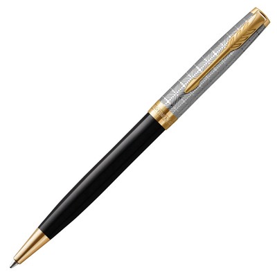 Parker Sonnet Premium Metal & Black G.C. Ballpoint Pen