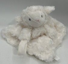 Carter's Plush Lamb Sheep Baby Security Blanket Lovey Pacifier Holder White