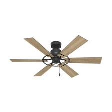 Hunter 52242 Barrel 52 in. Indoor/Outdoor Ultra-Quiet Matte Black Ceiling Fan