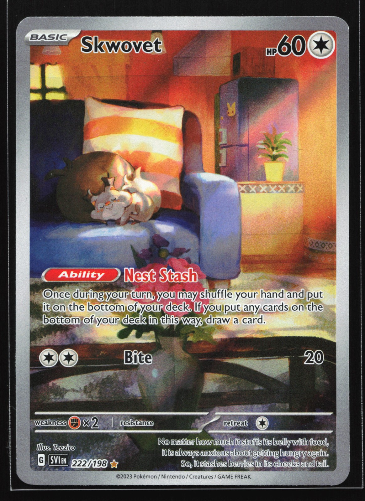 Skwovet 222/198 SV01: Scarlet & Violet Illustration Rare Pokemon Card