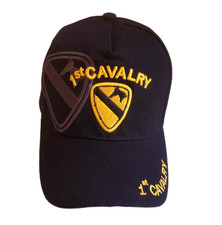 U.S. 1st Cavalry Division - Black Embroidered Baseball Cap