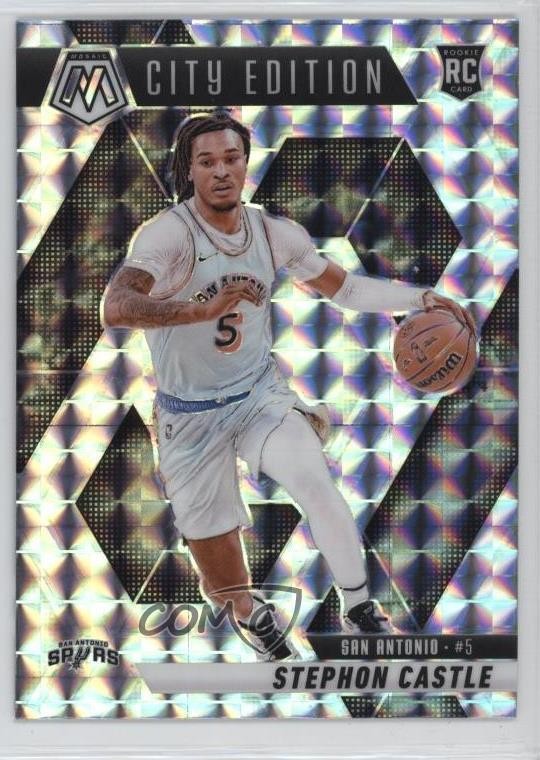 2024-25 Panini Mosaic City Edition Mosaic Prizm Stephon Castle #290 18rw