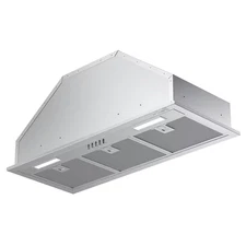 36 In. 380 CFM Convertible Insert Range Hood in Stainless Steel with Baffle Filt