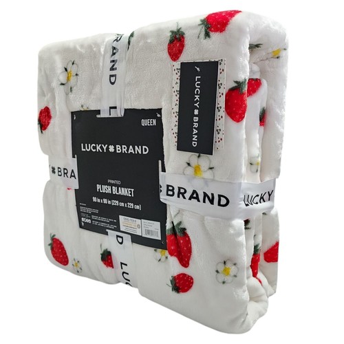 Lucky Brand Queen Size Primavera Floreale Giardino Coperta Peluche Accogliente 90x90in Multi