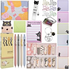 76 Pcs Cat Lover Gifts for Women - Cute Office Sticky Notes Multicolored