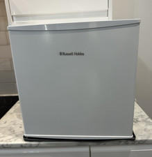 Russell Hobbs White Tabletop Mini Fridge, Single Door, Ice Box, Manual Defrost