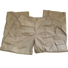 NWT Halara Mid Rise Button Side Pocket Wide Leg Casual Cargo Pants Tan Large