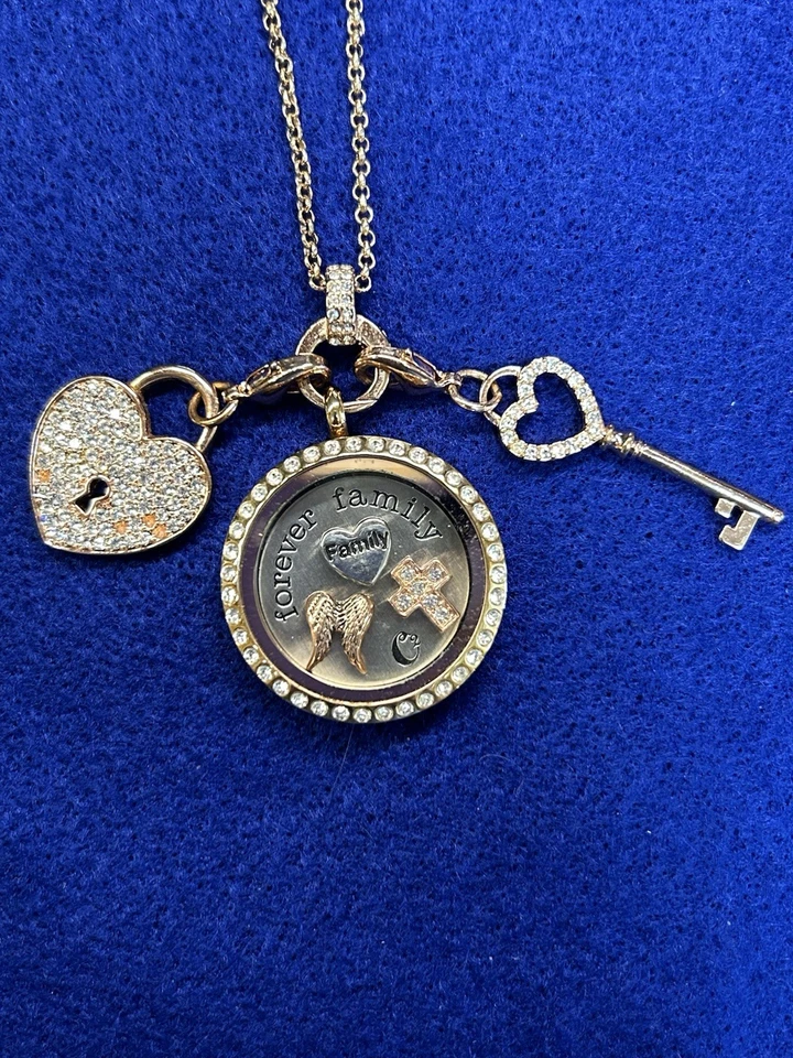 Оригами сова комплект медальон ожерелье W5 подвески закрытый и сердце и ключ подвески цепочка 23» - Изображение 2 из 4