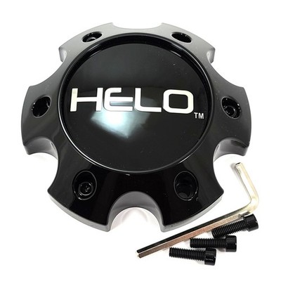 Helo Gloss Black Center Cap 5-1/2''OD Bolt-On Closed-End 1079L140HE2GB-H34