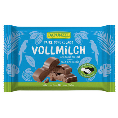 (30,75 EUR/kg) Rapunzel Vollmilch Schokolade 12x100g, BIo Schokolade