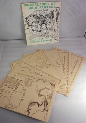 1977 Wilderlands of High Fantasy Judges Guild Dungeons & Dragons w/ 6 Maps