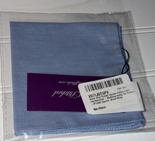 Auscufflinks Blush Blue Pocket Square Cotton Linen Handkerchief Wedding Groomsm