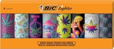 Maxi Pocket Lighter, Special Edition Counterculture Series, 8 Count Pack of Ligh