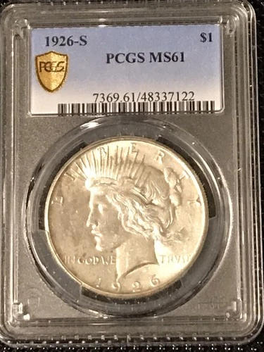 1926-S Peace Dollar  PCGS MS 61