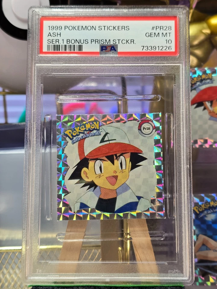 Ash PR28 Artbox Pokemon Prism Sticker PSA 10/Pop 6 -Series 1 RARE!!! - Image 2 of 3