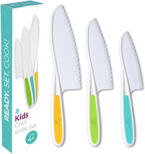 Jr. Kid Safe Knife Gift Set for Real Cooking  STOCKING STUFFER Toddler Kitchen