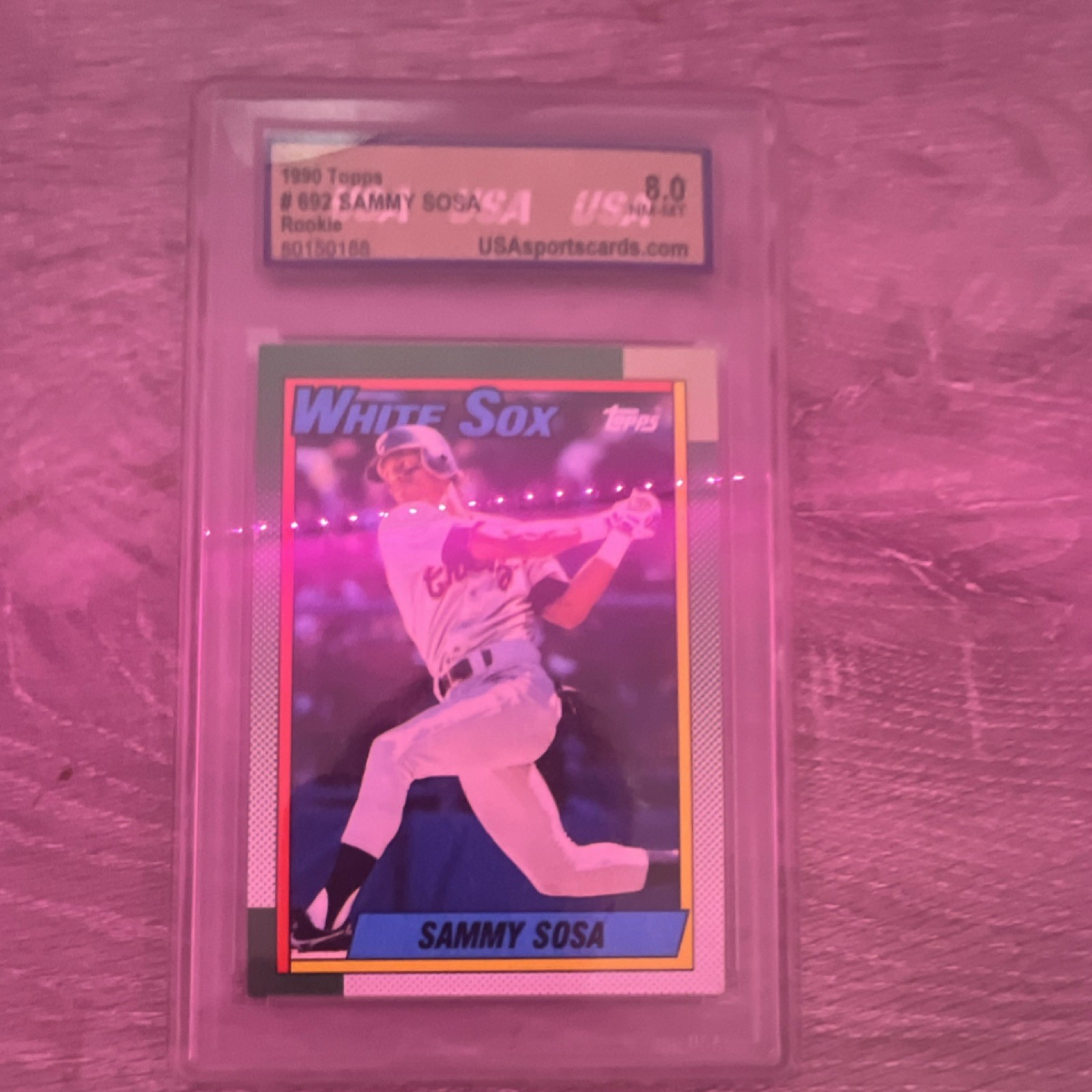 Topps 1990 Sammy Sosa Rookie #692 Chicago White Sox Graded USA Sports Card