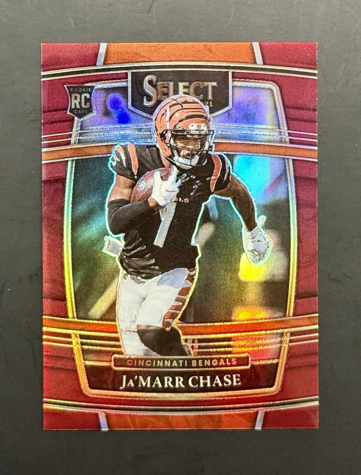 Ja’Marr Chase 2021 Select Concourse Maroon Prizm /149 Rookie Card SP RC