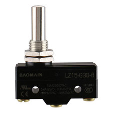 Long Panel Mount Plunger Switch LZ15-GQ8-B 15A Momentary, UL | Z-15GQ8-B 15A 250