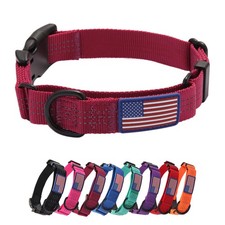 Yunleparks Martingale Dog Collar Quick Release Medium Pack of 1 , Wine Red