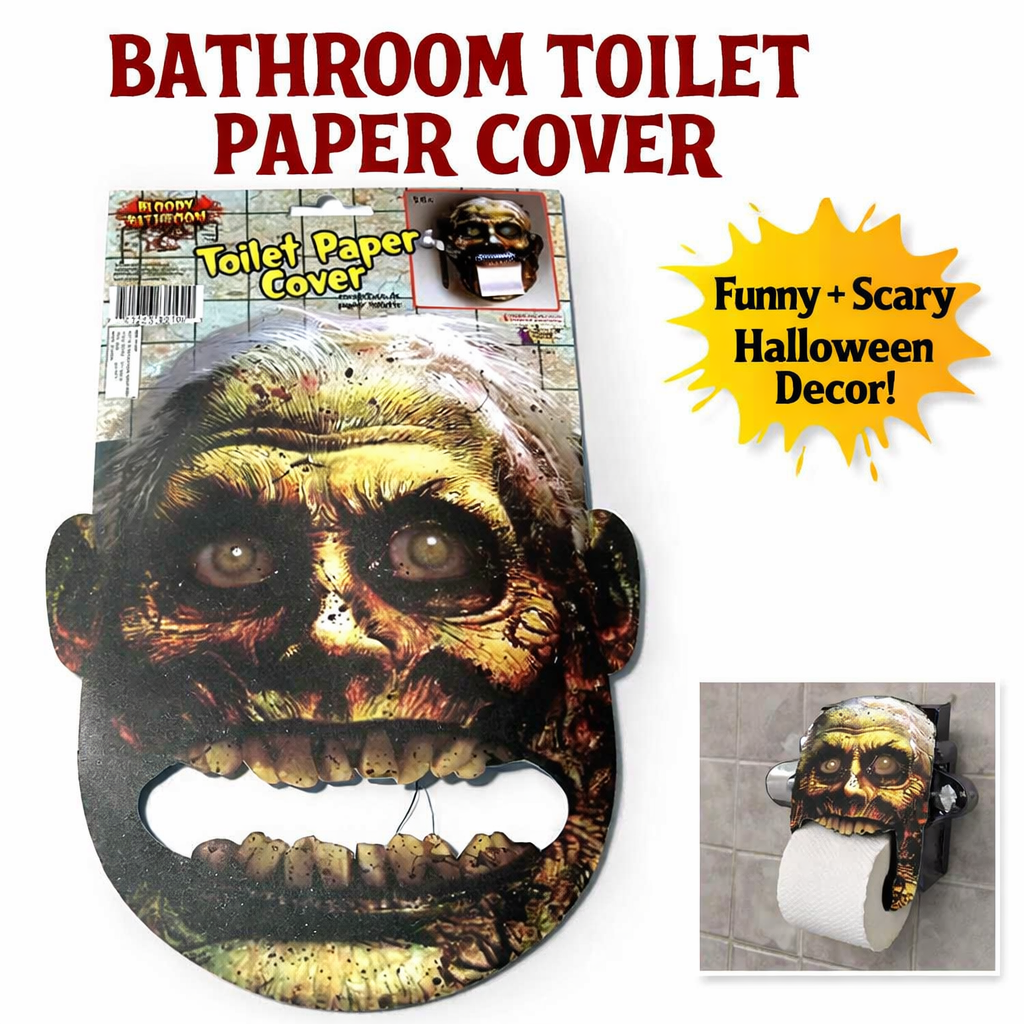 BAT JOKE GARGAMON ワンオフ作品 BLOODY BATHROOM TOILET PAPER COVER Monster Mouth Holder Joke Prank