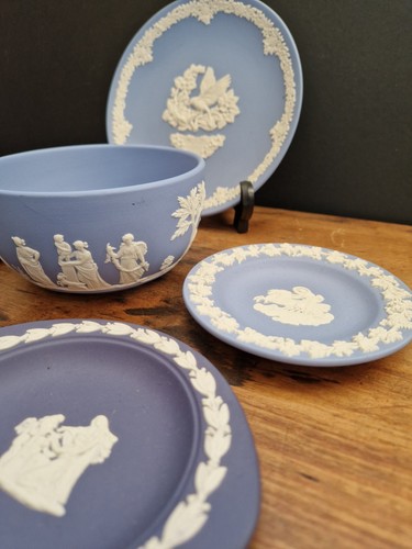 Vintage Collection Wedgwood Jasperware Job Lot Blue Bowl Plates Oval Dishes ect - Bild 13 von 18