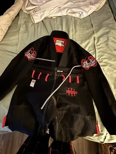 Jiu Jitsu Gi Black with Embroidered Logos
