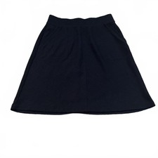 Vintage T by Talbots Navy Blue Knit Skirt With Pockets - Size P