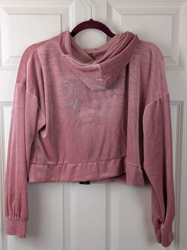 Dusky pink crushed velvet tracksuit size 8/10 - Picture 2 of 12