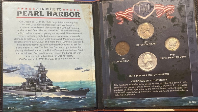 A tribute to Pearl Harbor 1941 coins